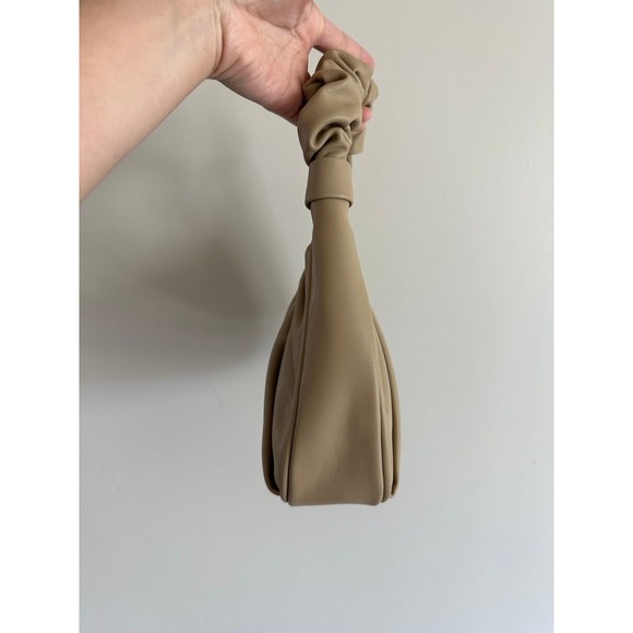 Tan Khaki Scrunchie Shoulder Bag - Picture 2 of 7